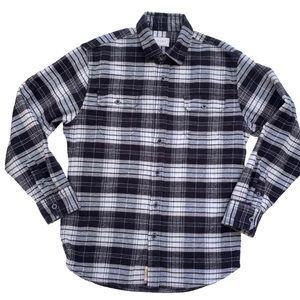 Jachs Black Plaid Long Sleeve Button Up Shirt Men Size Medium